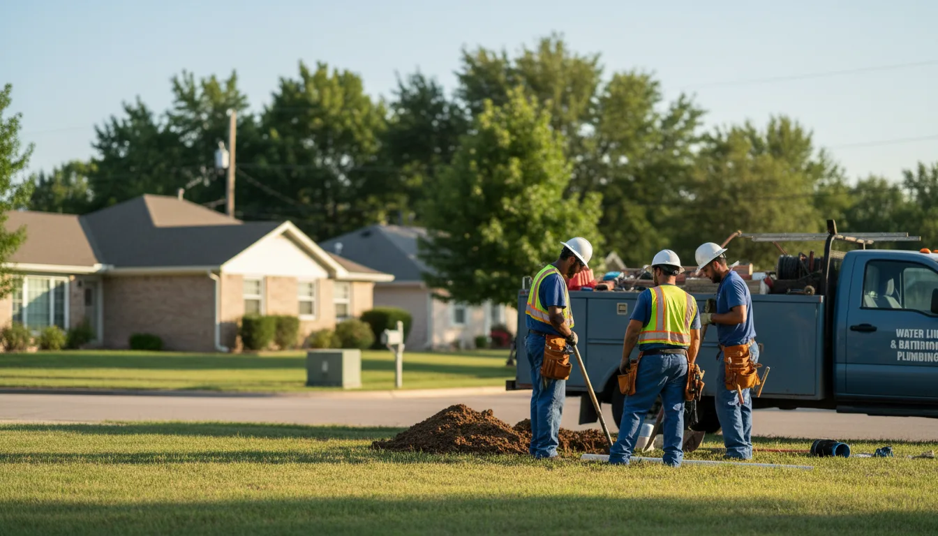 Residential water line and bathroom plumbing service in Starks, LA